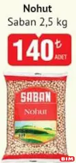 SABAN NOHUT 2,5 KG fiyat ve kampanya bilgisi